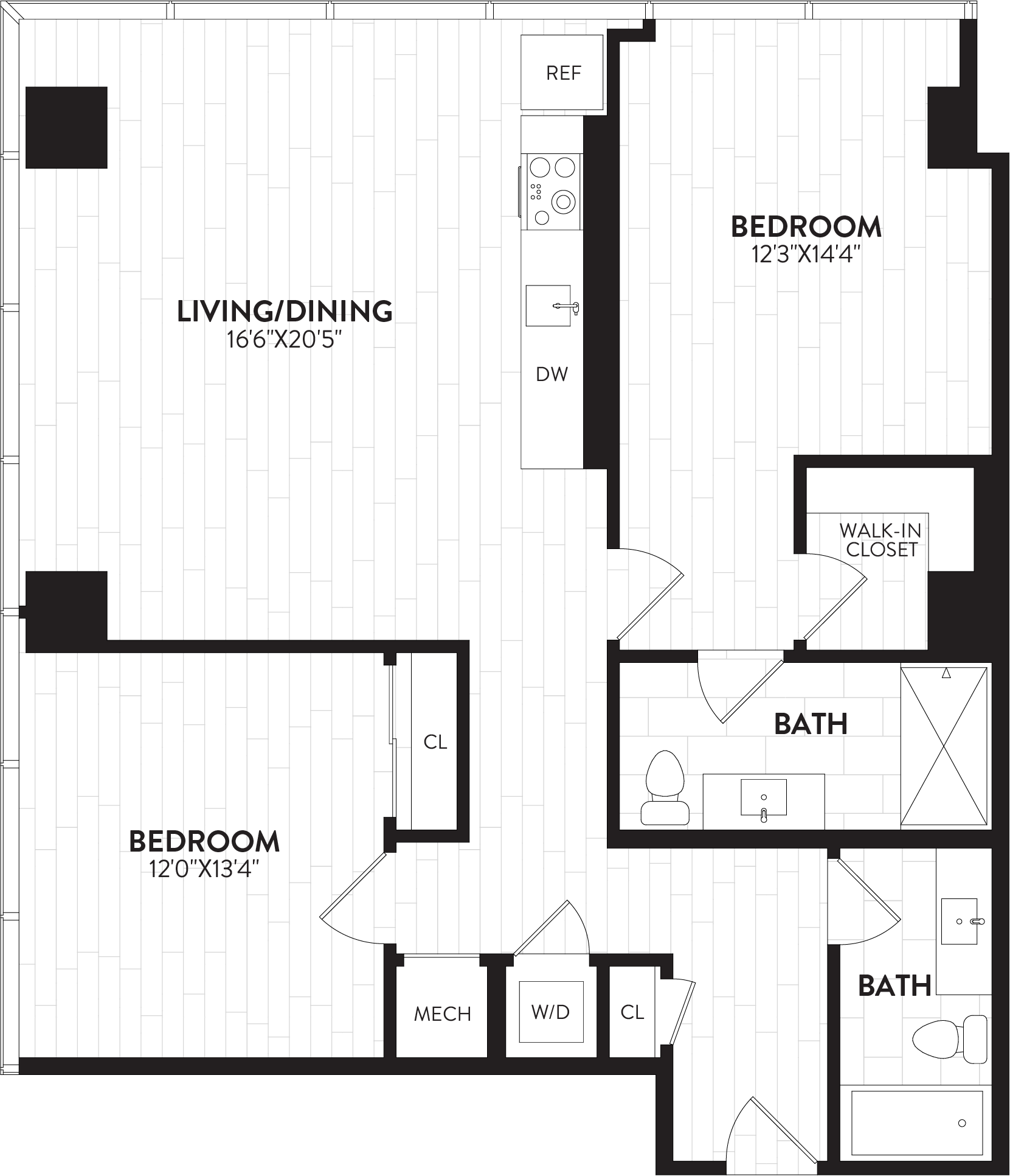 Floor Plan Image of Apartment Apt 1010A